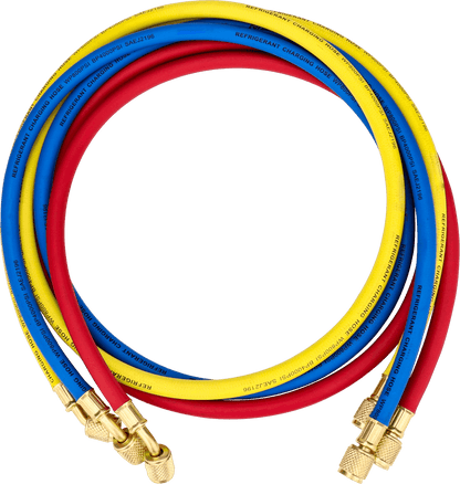 Juego de Mangueras de Servicio VALUE VRP-U | R410A | R32 | 1/4"-5/16" | 800 psi | Rojo + Azul + Amarillo