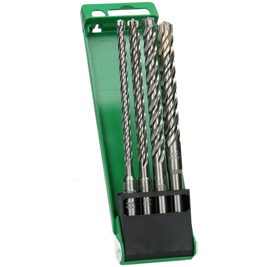 HiKOKI Juego de Brocas SDS-Plus FCH 4 Cortadores 4 piezas (6/8/10/12 x 165 mm)