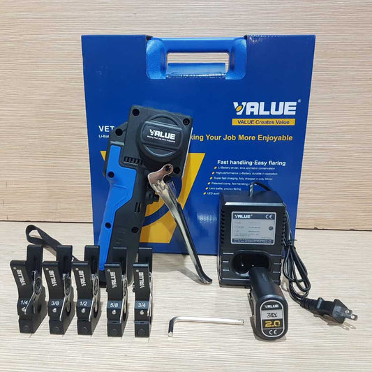 Abocardador Eléctrico VALUE VET-19Li-S a Batería | 1/4" - 3/4" | Rápido y Preciso