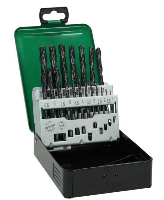 HiKOKI Juego de Brocas para Metal 19 piezas DIN338 (1-10 mm x 0,5 mm)
