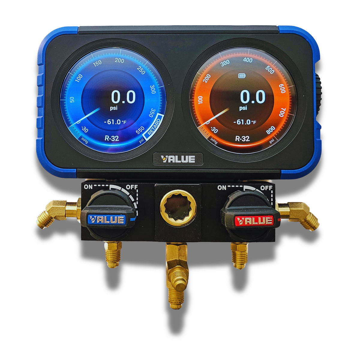 Puente de Manómetros Digital VALUE VRM2-X HD | Clase 0,4 | 72 Refrigerantes