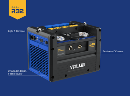 Recuperadora de Refrigerante VALUE VRR24N | 2 Cilindros | Motor DC | A2L 2