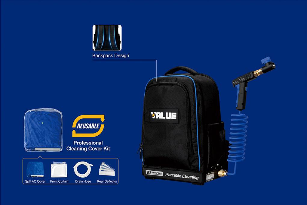 Mochila de Limpieza VALUE VCB-1Li a Batería | 4,5/6,5 bar | 70 min | HVAC