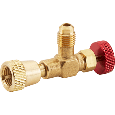 Válvula de Carga para Refrigeración | Latón Sin Fugas | R22/R404A/R407C/R410A/R32 | HVAC